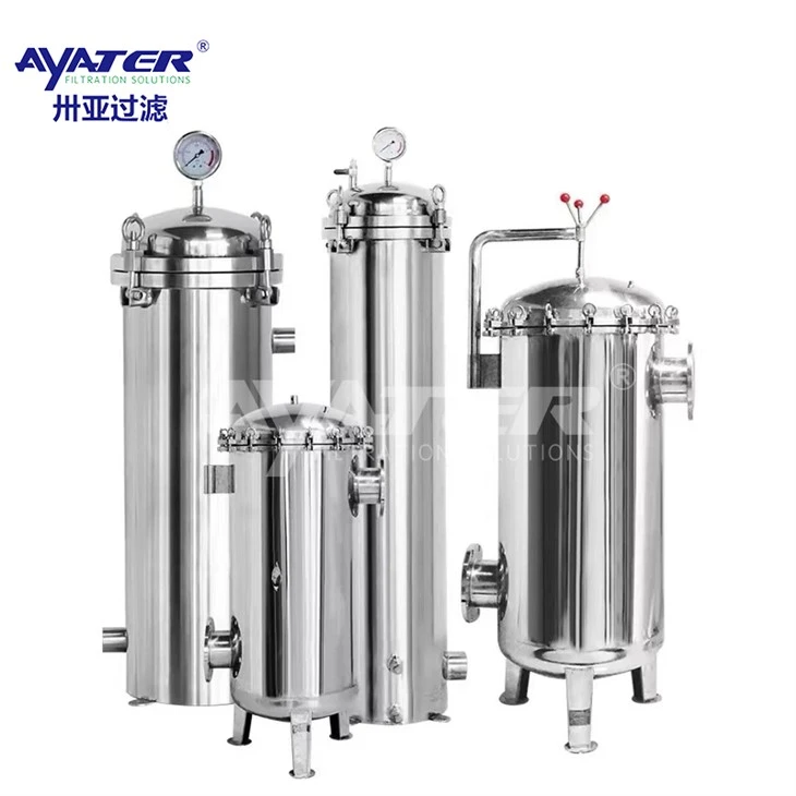 Industrial 304 Stainless Steel 6-Bag Multi-Round Filter Housing For Water Treatment factory
